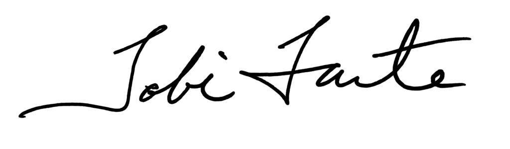 Cursive signature of Tobie Funte 